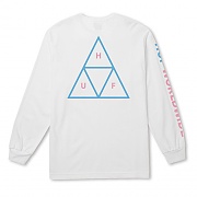 TRIPLE TRIANGLE LS TEE-WHT(blue)